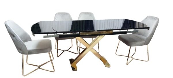 Dining Table with 4 Chairs - Image 3