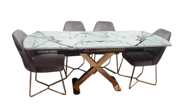 Dining Table with 4 Chairs - Image 2